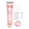 Miniatyrbillede 1 af 11: 2-i-1 Bikini Trimmer Elektrisk Barbermaskine til Kvinder, Silky Glide Pro Hårfjernelse til Barbering af Ben, Arme, Armhuler og Ansigt Pink