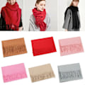 Miniatyrbilde 9 av 10: Cashmere Skjerf Ullsjal SVART-FS1- black