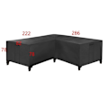 Miniatyrbillede 9 af 10: Møbelbeskyttelse overtræk beskyttelse til udendørs møbler hjørnesofa med vandtæt sort sort-FS4- svart 300*300*98 cm