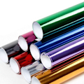 Pikkukuva 2 / 7: Kannettava Auton Kromifolio Tarra Peili Vinyylikalvo Folio Koriste - Perfet-X42- Silver