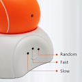 Miniatyrbillede 3 af 8: 360 graders roterende kugle laser kattelegetøj orange