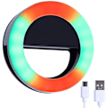 Miniatyrbillede 1 af 5: RGB LED Udfyldningslys Selfie Ring Clip, Justerbar Lysstyrke mere