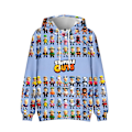 Miniatyrbillede 6 af 6: Stumble Guys 3D Print Hoodie Børnekappe Hoodie Overtøj 11-FS1- 11 130