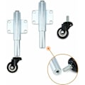 Miniatyrbillede 3 af 5: 2 stk. rullende hjul med fjeder, hjul til tunge porte -X42-