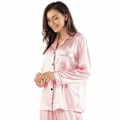 Miniatyrbild 2 av 5: Dam Pyjamas Set Dam Siden Satin Pyjamas Set Pyjamas Set Lång