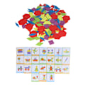 Miniatyrbild 3 av 7: Tangram Leksaker Pedagogiska Ljusa Färger Geometriska Form Pussel Trä Mönsterblock Set för Barn