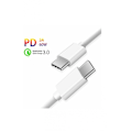 Miniatyrbillede 2 af 3: SiGN Hurtig USB-C til USB-C kabel 60W, 3A, 1m PD - Hvid