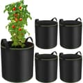 5 st 40L Planteringssäck, Potatisplanteringssäck, Tomatplantesäckar med Handtag, Växtsäckar i Non-woven Material-FS-