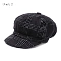 Miniatyrbillede 1 af 10: Ottekanteret kasket Hatte Malere Newsboy Kasketter Dame Basker SORT-FS1- black 2