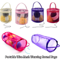 Miniatyrbilde 3 av 3: Ullholder for strikkeoppbevaring, totebag for heklegarn