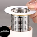 Miniatyrbilde 4 av 5: Badekaravløpsfilter, 5 cm rustfritt stål dusjhårfilter -