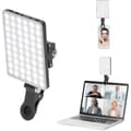 60 LED High Power Rechargeable Clip Fill Video Conference Light with Front & Adjusted 3 Light Modes for Phone, iPad, for Makeup, TikTok, Selfie, Vlog