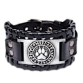 Miniatyrbillede 5 af 10: Vikingearmbånd Bredt Armbånd SORT ULV ULV Sort-FS2- Black Wolf-Wolf