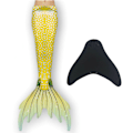 Miniatyrbillede 1 af 4: Havfruehale til piger med Monofin gul yellow yellow 140