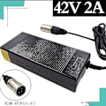 Miniatyrbillede 1 af 5: 36V Oplader Output 42V 2A Oplader 4-pin XLRM Stik Til 36V 10S Elcykel Lithium Batteri