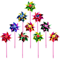 Miniatyrbild 1 av 5: 36 st Plast Regnbågsvindmöllor Gräsmatta Trädgård Gräsmatta Spinner Rolig Fiesta Dekoration Flamfärger 15 x 36,5 cm (Färg Slumpmässig)