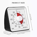 Miniatyrbilde 5 av 5: 60-minutters visuell timer, klasseromsklokke, lydløs timer for barn og voksne -give