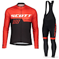 Miniatyrbild 1 av 5: SCOTT 2023 mountainbike cykel herr långärmad kostym cykelkläder andningsbar MTB cykelkläder jersey ciclismo cykelset 18 cycling set 18 XS