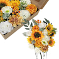 Miniatyrbillede 1 af 2: Brud brudebuket med blomster til bryllup-FS2- yellow
