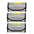 3-pack Lipo Batterisäkerhetsväska Brandsäker Explosionssäker Hög Temperaturbeständighet för Hemverkstad-FS-