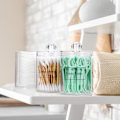 Miniatyrbillede 2 af 3: 10 OZ Qtip Holder Dispenser til Vatrondeller, Vatpinde, Bomuld