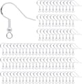 100 st Öronkrokar 925 Sterling Silver Öronkrokar Silver-FS-