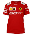 Miniatyrbild 1 av 2: Ny F1 Ferrari racingoverall teamversion avslappnad rund hals kortärmad topp röd red XXS