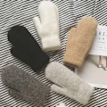 Miniatyrbilde 8 av 8: Vinter Varme Plyshansker Elastiske Myke Heldekkende fingre lysegrå 21,5*7,5cm-FS1- pink