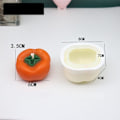 Miniatyrbillede 1 af 6: Lysformer Lys Stearinlys DIY Støbeforme i Silikonform persimmon Persimmon