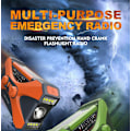 Miniatyrbilde 2 av 7: 10000mAh Nødradio Multifunksjonell Håndsveivgenerator Solcellelampe Bærbar AM/FM/NOAA Værradio med Mobiltelefonlader Lommelykt-FS1- Orange
