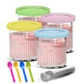 4-pack Ninja Creami Deluxe Replacement Pints and Lids, Compatible with NC501 NC500 Series-FS- 6-in-1