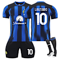 Miniatyrbillede 1 af 2: 23-24 Inter Milan Hjemmetrøje nr. 90 Lukaku Trøje 10 Lautaro nr. 14 Pulisic Fodboldtrøje NO.10 LAUTARO NO.10 LAUTARO M