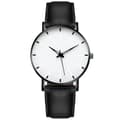 Modern stylish watch with genuine leather strap - Choose color White White Vit