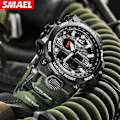 Miniatyrbild 3 av 6: SMAEL Ny Klocka Herr 50M Vattentät Klocka Alarm Reloj Hombre 1545D Dubbel Display Armbandsur Quartz Militärklockor För Herr-FS1- Khaki