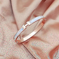 Miniatyrbillede 1 af 3: Stilfuldt armbånd i titaniumstål med bogstavet H - Let luksuriøst skalarmbåndssmykke-FS2- Rose Gold