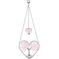 Miniatyrbilde 1 av 4: Rose Quartz Hjerte Livets Tre Drømmefanger Hengende Ornament