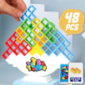 Miniatyrbilde 4 av 5: 48 stk Tetra Tower Balanserende Stakkeblokker Spill, Brettspill For 2 Spillere+ Familiespill