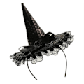 Miniatyrbild 1 av 2: Halloween-huvudbonader Häxhatt Hårsnoddar Black