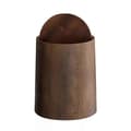 12/15L Trash Can with Lid - Walnut Wood Grain Bathroom Waste Bin-FS- 15L
