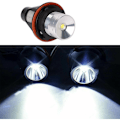 Miniatyrbilde 3 av 5: 1 par 6500K hvite LED Angel Eye Marker Halo-lamper for E39 E53 E60 E63 E64 E66 E87 5 6 7 X3 X5,