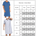 Miniatyrbillede 3 af 8: Herrepyjamas Casual kortærmet lang natkjole Blødt nattøj grey-FS2- grey 2XL