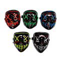 Pikkukuva 3 / 5: LED-valomask EL-lanka valaisee The Purge -elokuvan asun valo P Sininen onesize