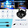 Miniatyrbillede 2 af 6: DJ Disco Scene Party Lys, LED-lydaktiveret laserlys RGB Flash Strobe projektor med fjernbetjening til jule Halloween dekorationer Karaok-X45-