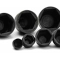 Miniatyrbillede 4 af 5: 145 stk. plastboltdæksler, dækmøtrik bouon møtrik sekskantet sort sekskantet beskyttelse skruehætter m4 m5 m6 m10 m12 m12