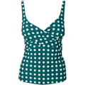 Miniatyrbillede 7 af 8: Dame Prikket Badedragt Tankini Bikini Sæt Svømmedragt grøn-FS1- green XL