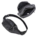 Miniatyrbild 6 av 10: Midjeväska Fanny Pack Bröstväska i läder-FS2- black