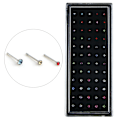 Miniatyrbild 1 av 5: 60 ST/Set Rhinestone Näsring Ben Stud Rostfritt Stål Kropp P-FS2- Multicolor