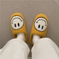 Miniatyrbilde 7 av 10: Varme tøfler med smiley-ansikt for kvinner, vinter black-FS1- black EU Size 35-36