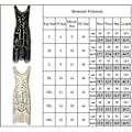 Miniatyrbillede 3 af 4: 1920'er Flapper Kjole til Kvinder Lang Frynset Great Gatsby Kostume Kjole 20'er Pailletter Perlebesat Vintage 3XL-FS2- 3XL Black Gold