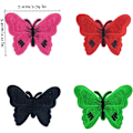 Miniatyrbillede 3 af 5: 12 stk Farverige Butterfly Stryge-på-lappdyr Brodererede Applikationer